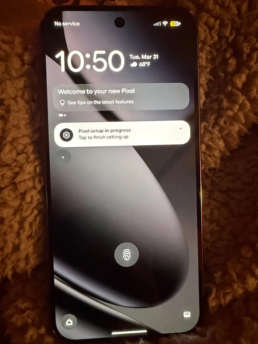 Google Pixel smartphone in black and gray